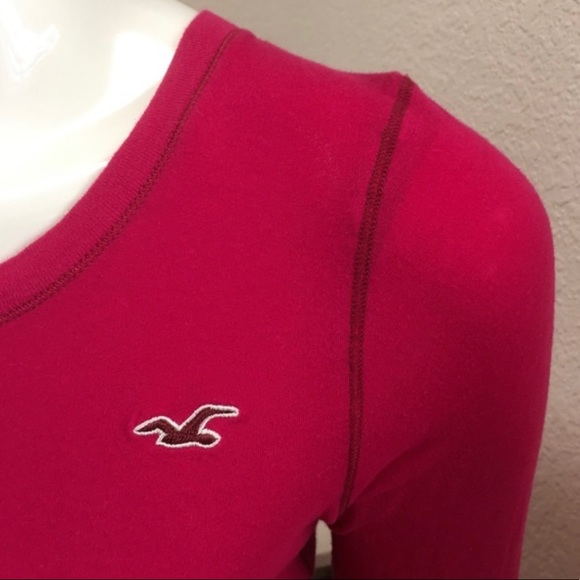 3 HOLLISTER 🌺 Matching Bundle | Hoodie, Long Sleeve Tee | Sz M | & Canvas Tote - Picture 9 of 16